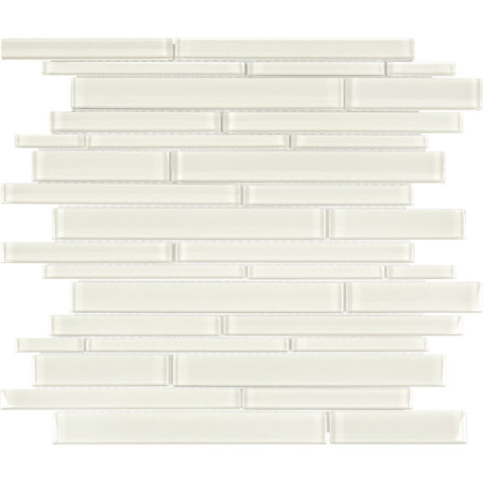 Tesoro 11.75" x 11.75" Element Interlocking Random Linear Glass Mosaic