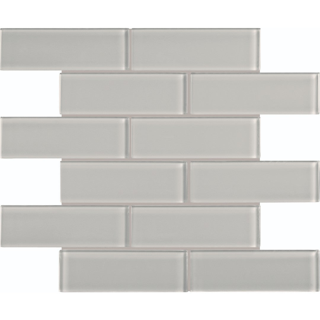 Tesoro 11.75" x 11.75" Element Interlocking Staggered Glass Mosaic