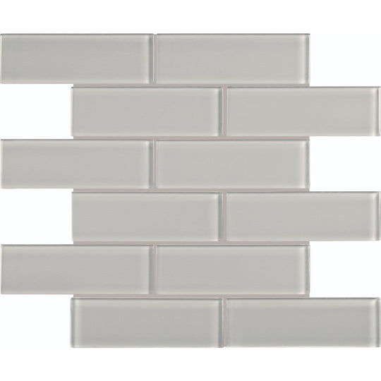 Tesoro 11.75" x 11.75" Element Interlocking Staggered Glass Mosaic
