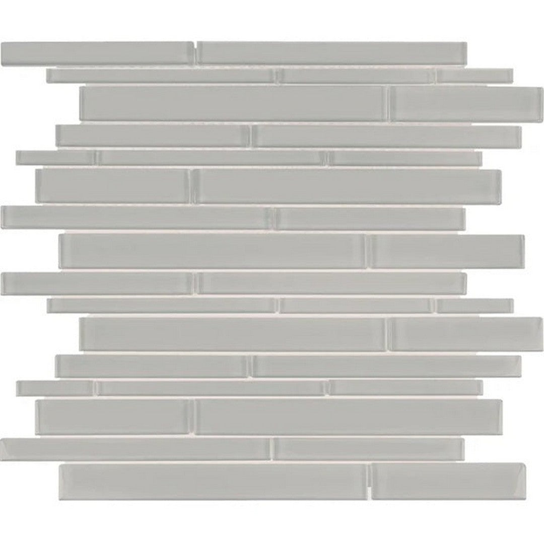 Tesoro 11.75" x 11.75" Element Interlocking Random Linear Glass Mosaic