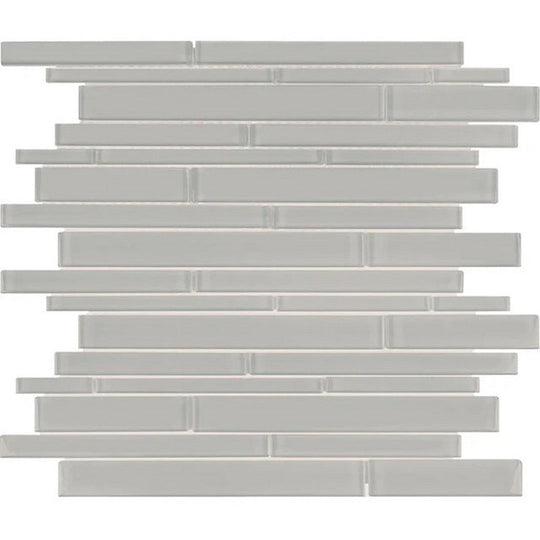 Tesoro 11.75" x 11.75" Element Interlocking Random Linear Glass Mosaic