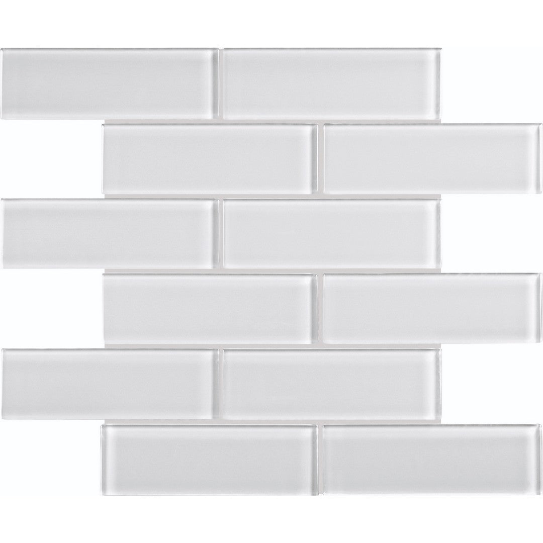 Tesoro 11.75" x 11.75" Element Interlocking Staggered Glass Mosaic
