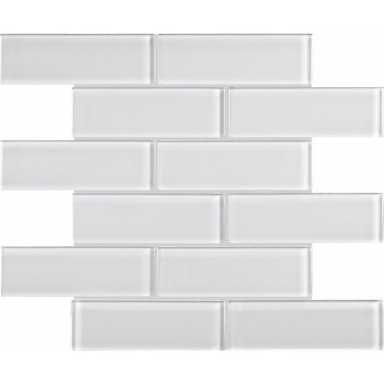 Tesoro 11.75" x 11.75" Element Interlocking Staggered Glass Mosaic