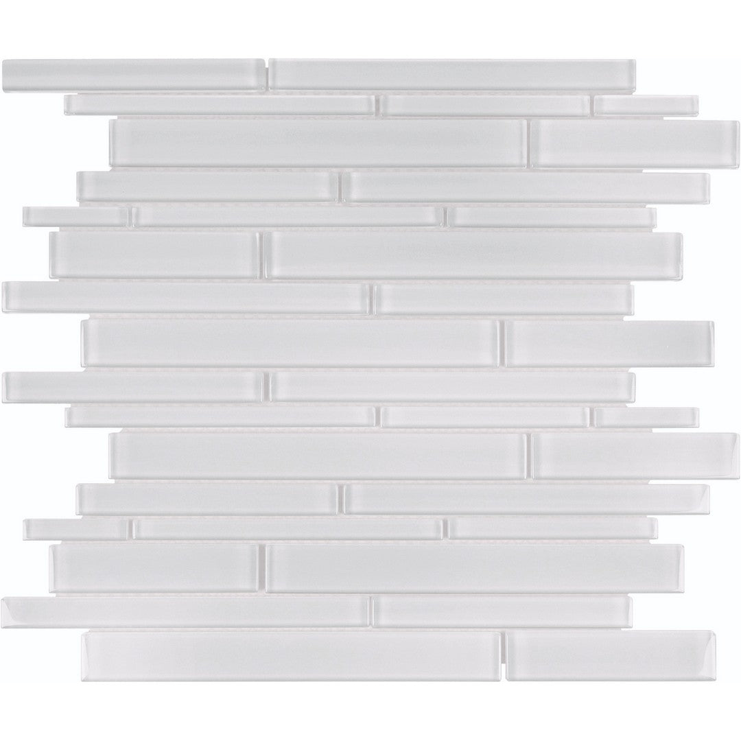 Tesoro 11.75" x 11.75" Element Interlocking Random Linear Glass Mosaic