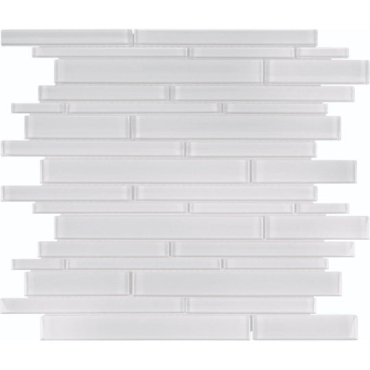 Tesoro 11.75" x 11.75" Element Interlocking Random Linear Glass Mosaic