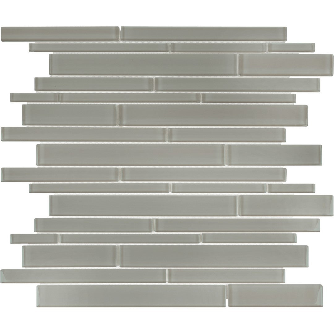 Tesoro 11.75" x 11.75" Element Interlocking Random Linear Glass Mosaic