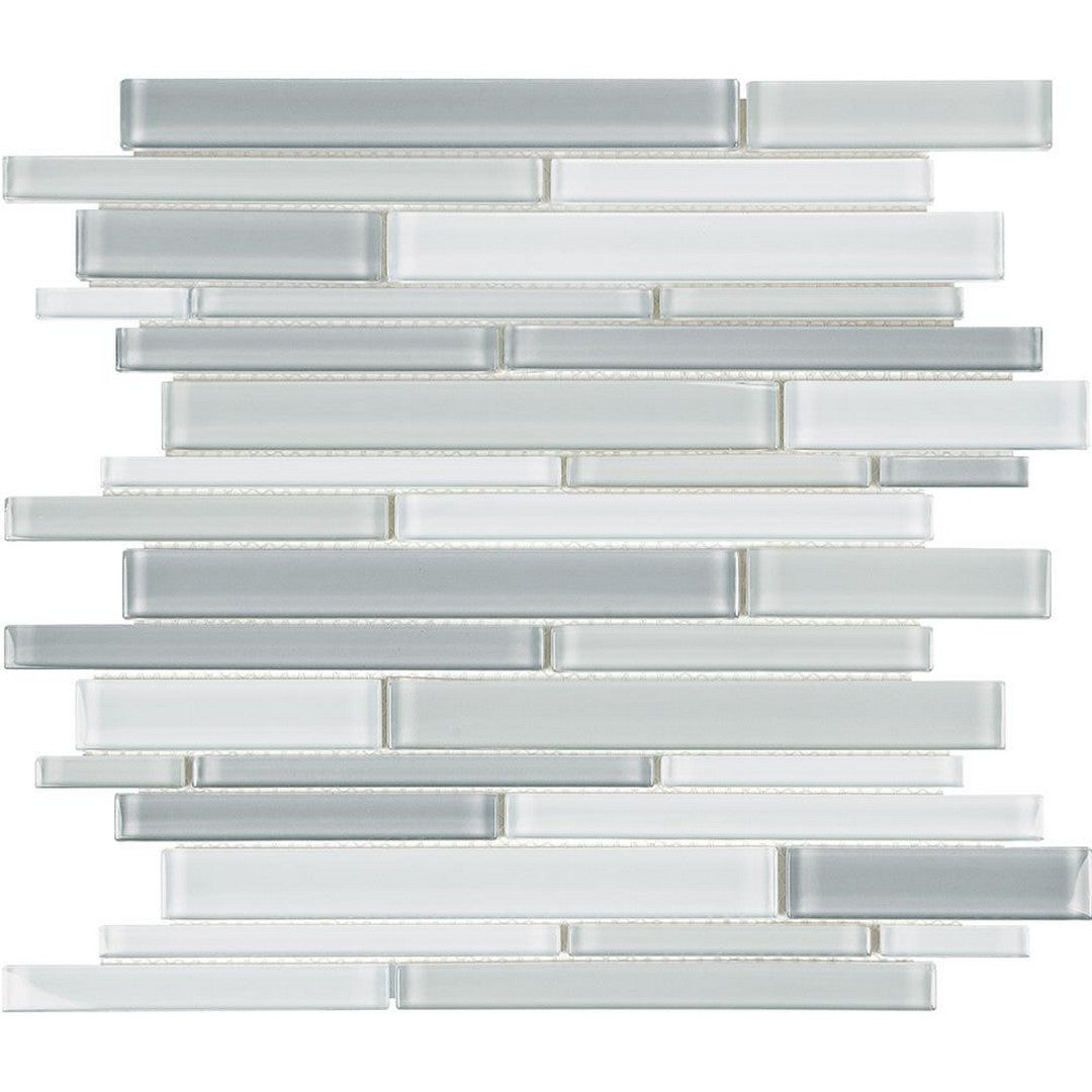 Tesoro 11.75" x 11.75" Element Interlocking Random Linear Glass Mosaic