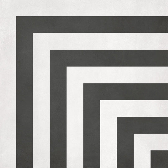 Tesoro 8" x 8" Form Pressed Matte Monochrome Deco Porcelain Tile