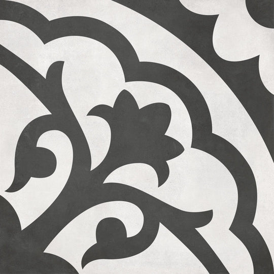 Tesoro 8" x 8" Form Pressed Matte Monochrome Deco Porcelain Tile