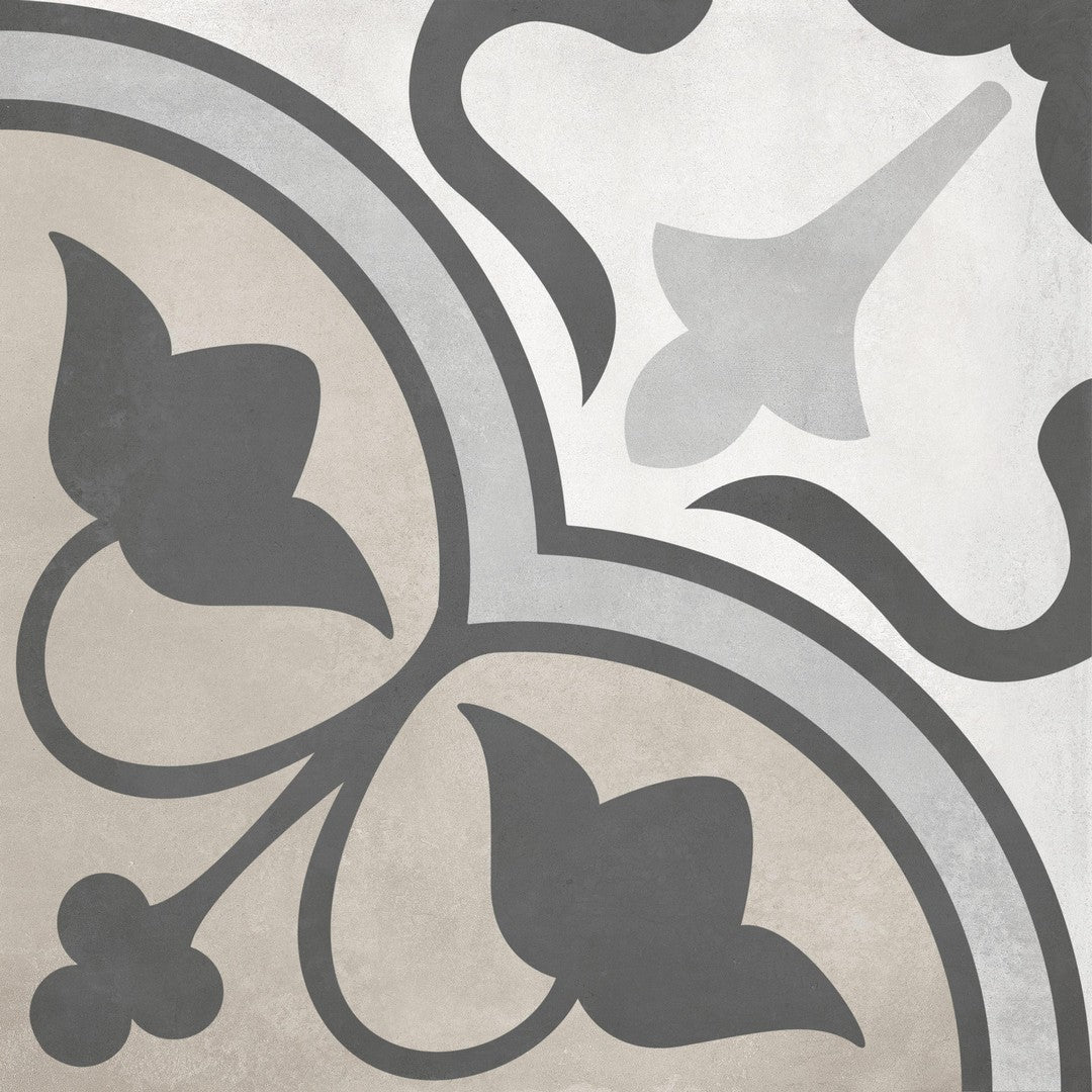 Tesoro 8" x 8" Form Pressed Matte Clover Deco Porcelain Tile