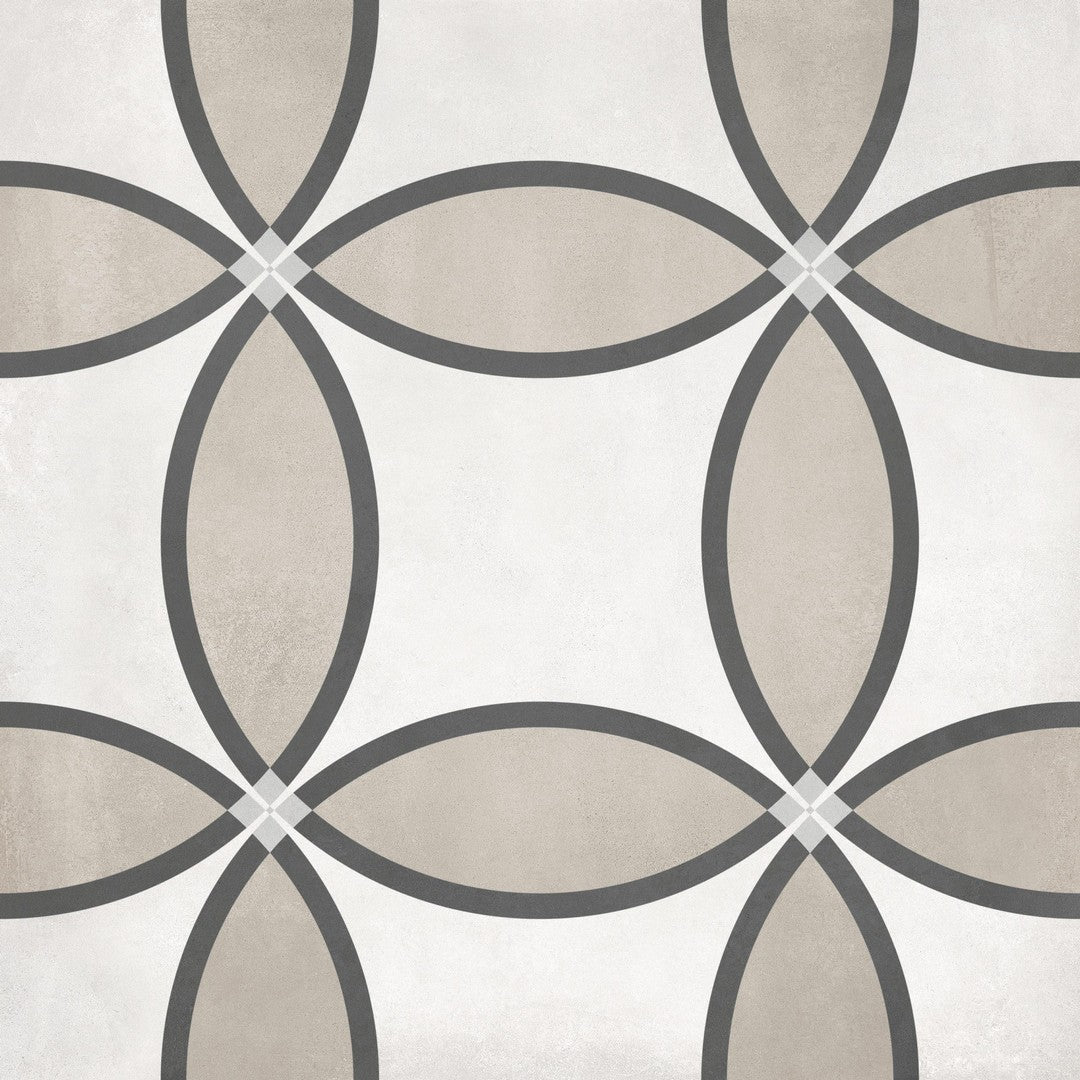 Tesoro 8" x 8" Form Pressed Matte Zenith Deco Porcelain Tile