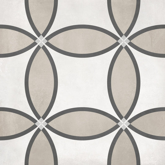 Tesoro 8" x 8" Form Pressed Matte Zenith Deco Porcelain Tile