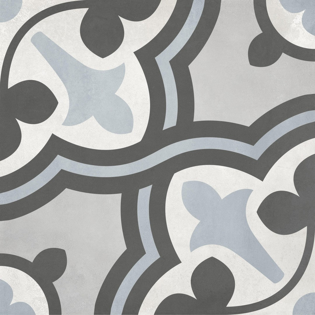 Tesoro 8" x 8" Form Pressed Matte Baroque Deco Porcelain Tile