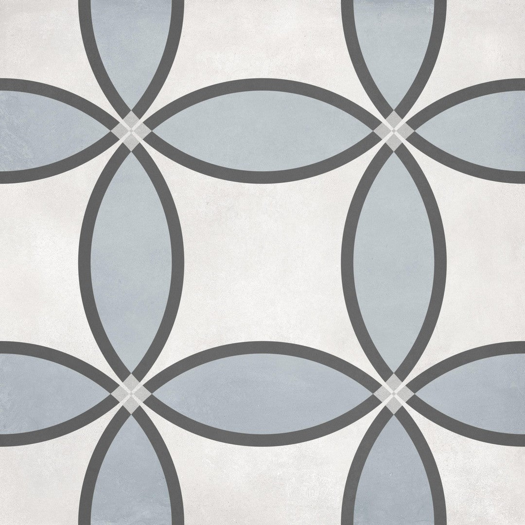 Tesoro 8" x 8" Form Pressed Matte Zenith Deco Porcelain Tile