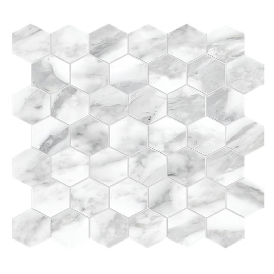 Tesoro 11.75" x 13.25" La Marca Rectified Matte 2" Hexagon Porcelain Mosaic