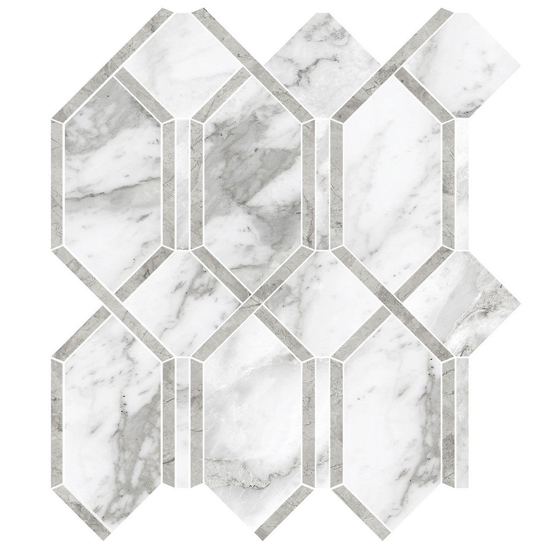 Tesoro 13.75" x 11.75" La Marca Rectified Polished Modella Porcelain Mosaic