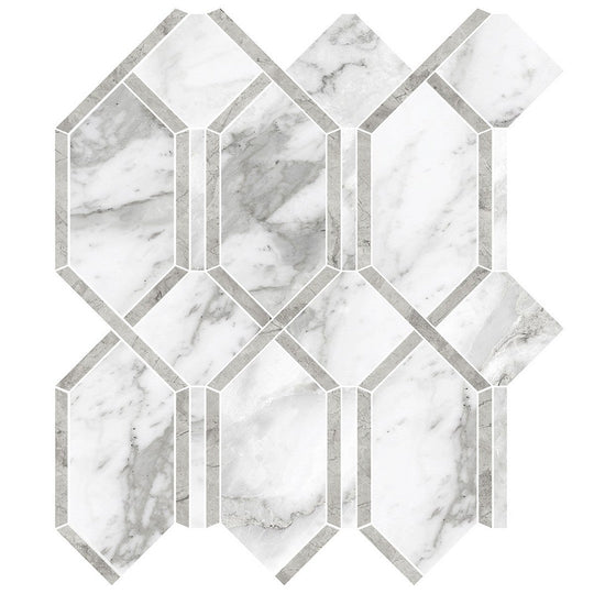 Tesoro 13.75" x 11.75" La Marca Rectified Polished Modella Porcelain Mosaic