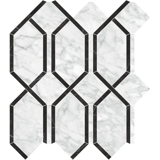 Tesoro 13.75" x 11.75" La Marca Rectified Polished Modella Porcelain Mosaic