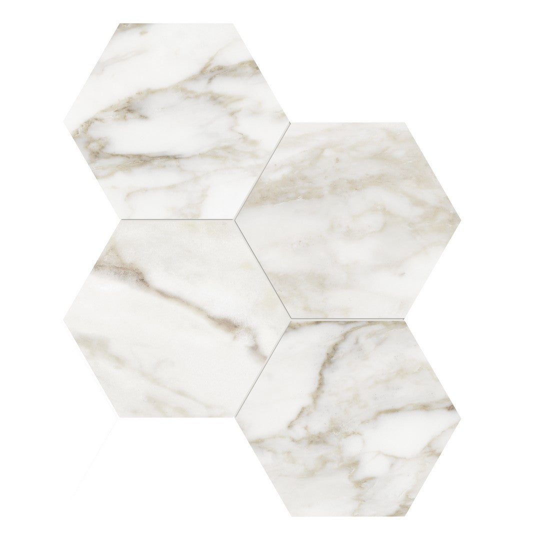 Tesoro 11.5" x 12" La Marca Rectified Matte 6" Hexagon Porcelain Mosaic