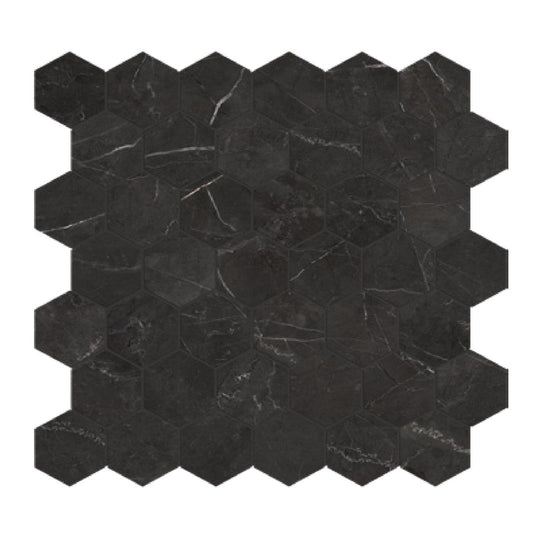 Tesoro 11.75" x 13.25" La Marca Rectified Polished 2" Hexagon Porcelain Mosaic