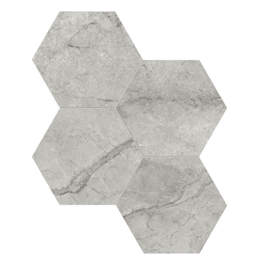 Tesoro 11.5" x 12" La Marca Rectified Matte 6" Hexagon Porcelain Mosaic