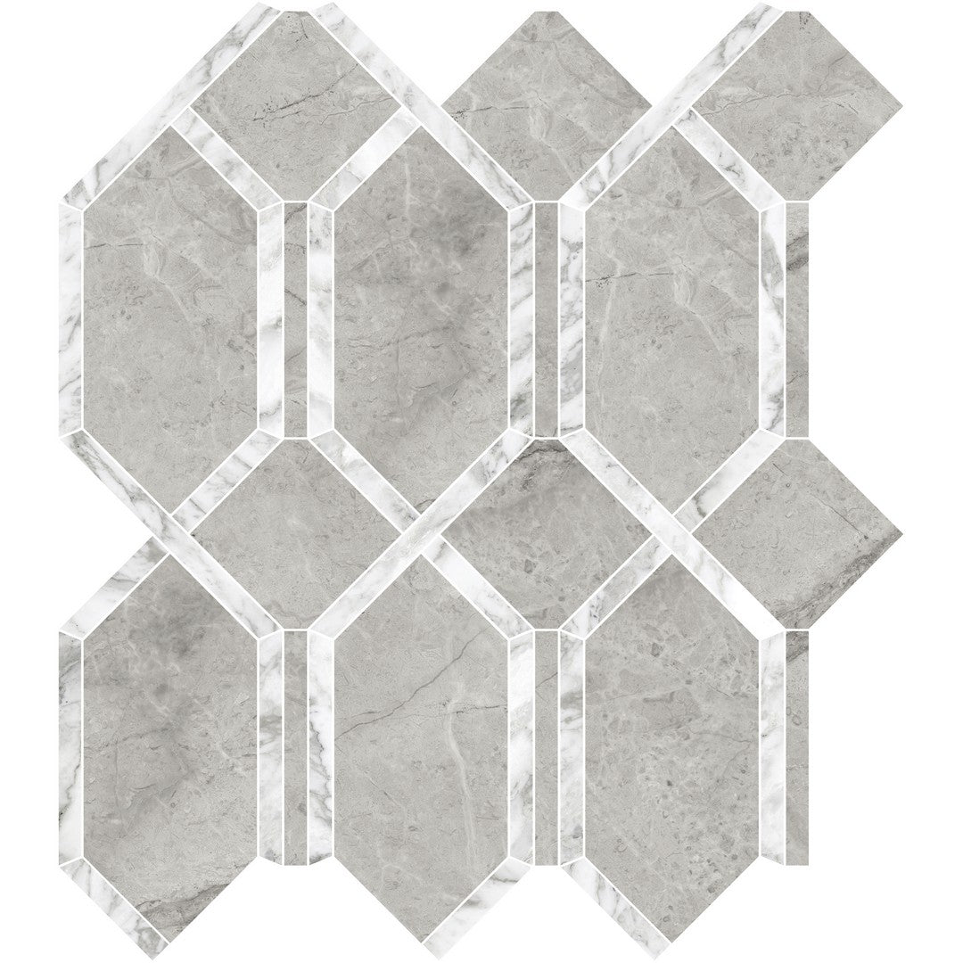 Tesoro 13.75" x 11.75" La Marca Rectified Polished Modella Porcelain Mosaic