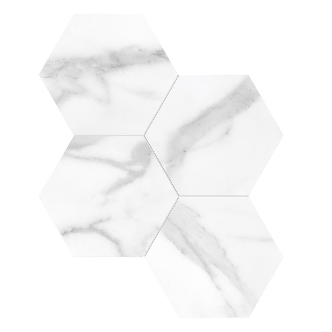 Tesoro 11.5" x 12" La Marca Rectified Matte 6" Hexagon Porcelain Mosaic