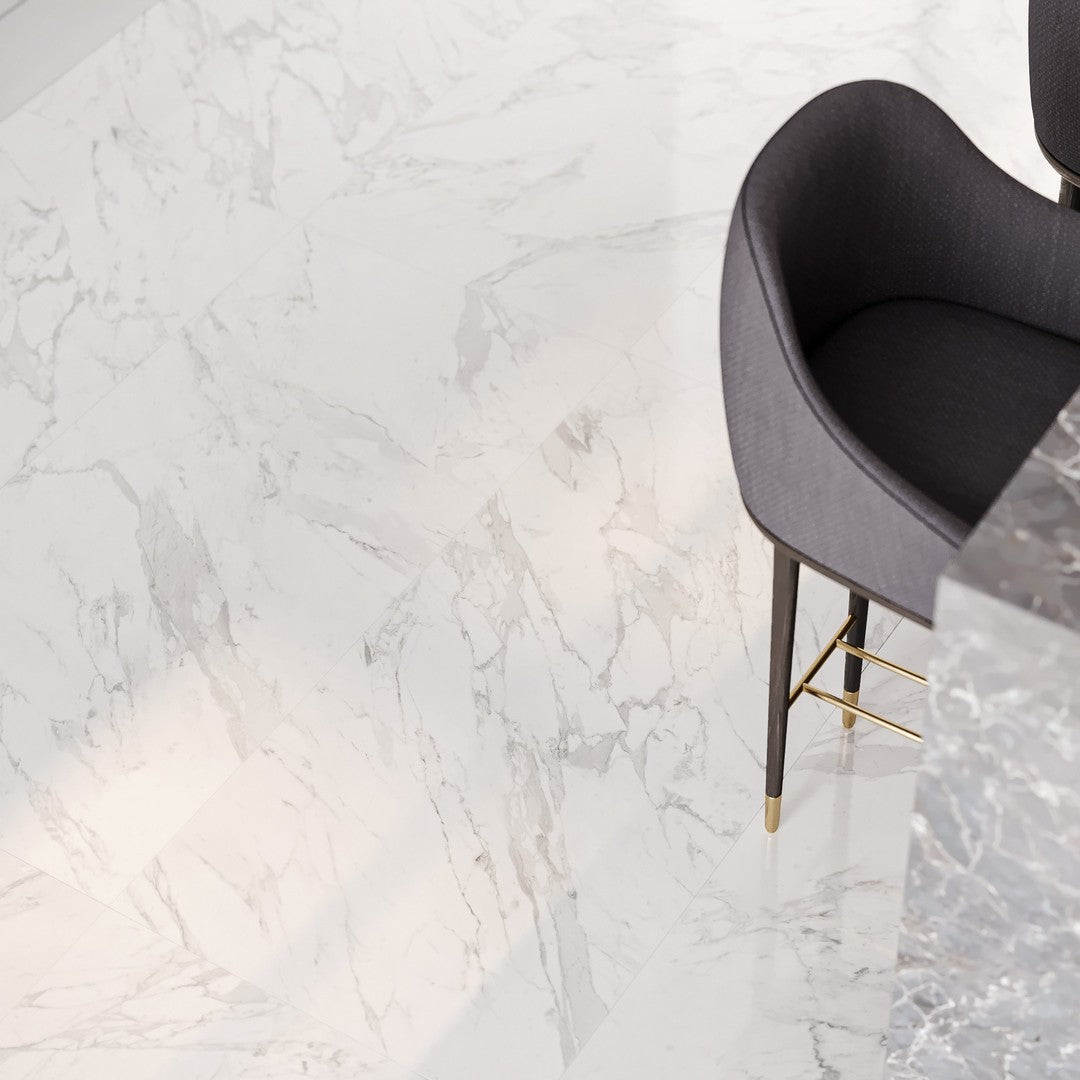 Tesoro-24-x-48-La-Marca-Rectified-Matte-Porcelain-Tile-Statuarietto
