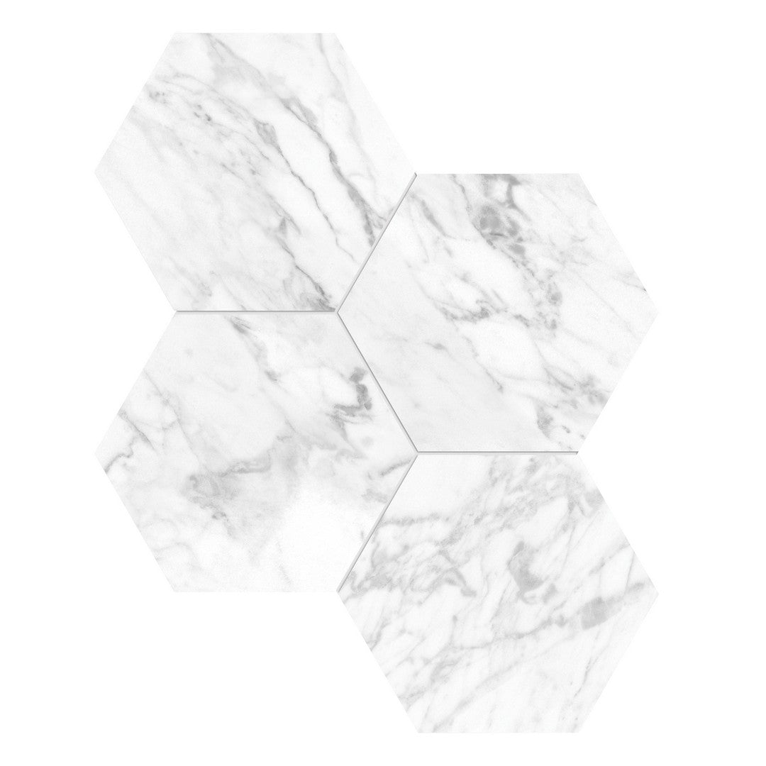Tesoro 11.5" x 12" La Marca Rectified Matte 6" Hexagon Porcelain Mosaic