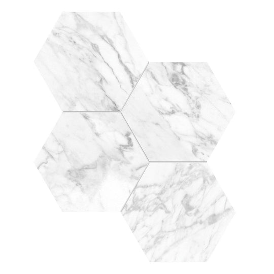 Tesoro 11.5" x 12" La Marca Rectified Polished 6" Hexagon Porcelain Mosaic