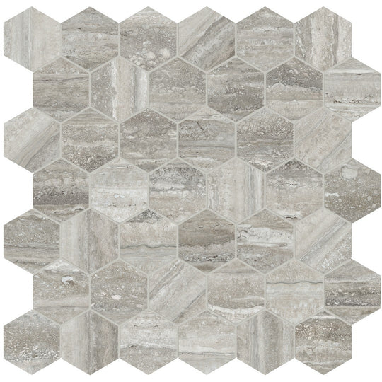 Tesoro 11.75" x 13.25" La Marca Rectified Matte 2" Hexagon Porcelain Mosaic