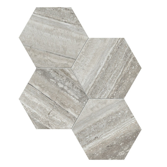 Tesoro 11.5" x 12" La Marca Rectified Matte 6" Hexagon Porcelain Mosaic
