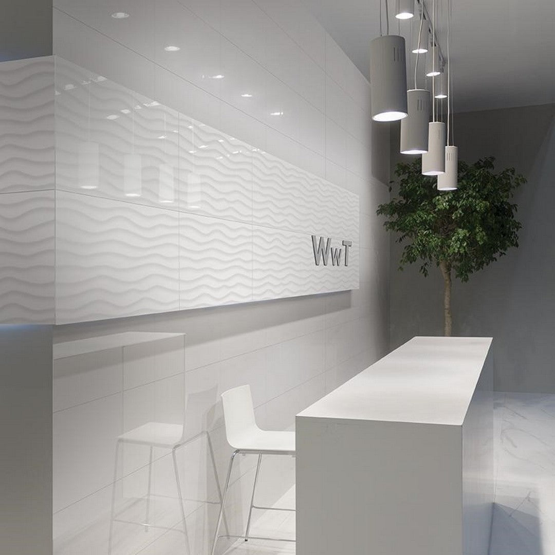 Tesoro-12-x-24-Linea-Rectified-Glossy-Ceramic-Wall-Tile-White-Plane