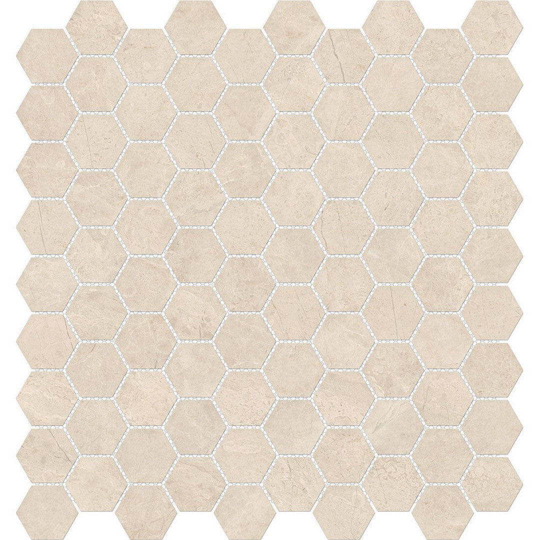 Tesoro 11.5" x 12" Mayfair Rectified Polished 1.25" Hexagon Porcelain Mosaic