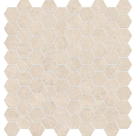 Tesoro 11.5" x 12" Mayfair Rectified Polished 1.25" Hexagon Porcelain Mosaic