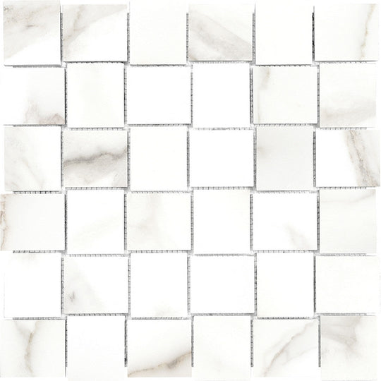 Tesoro 11.75" x 11.75" Mayfair Rectified Matte Basketweave Porcelain Mosaic