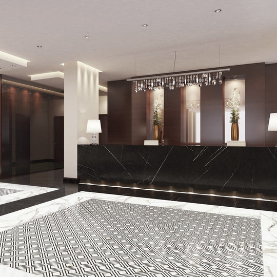Tesoro-11.75-x-11.75-Mayfair-Rectified-Polished-Piazza-Porcelain-Mosaic-Calacatta-Oro