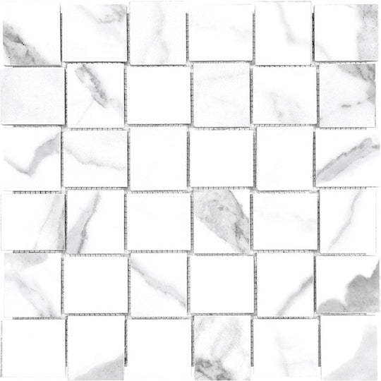 Tesoro 11.75" x 11.75" Mayfair Rectified Matte Basketweave Porcelain Mosaic