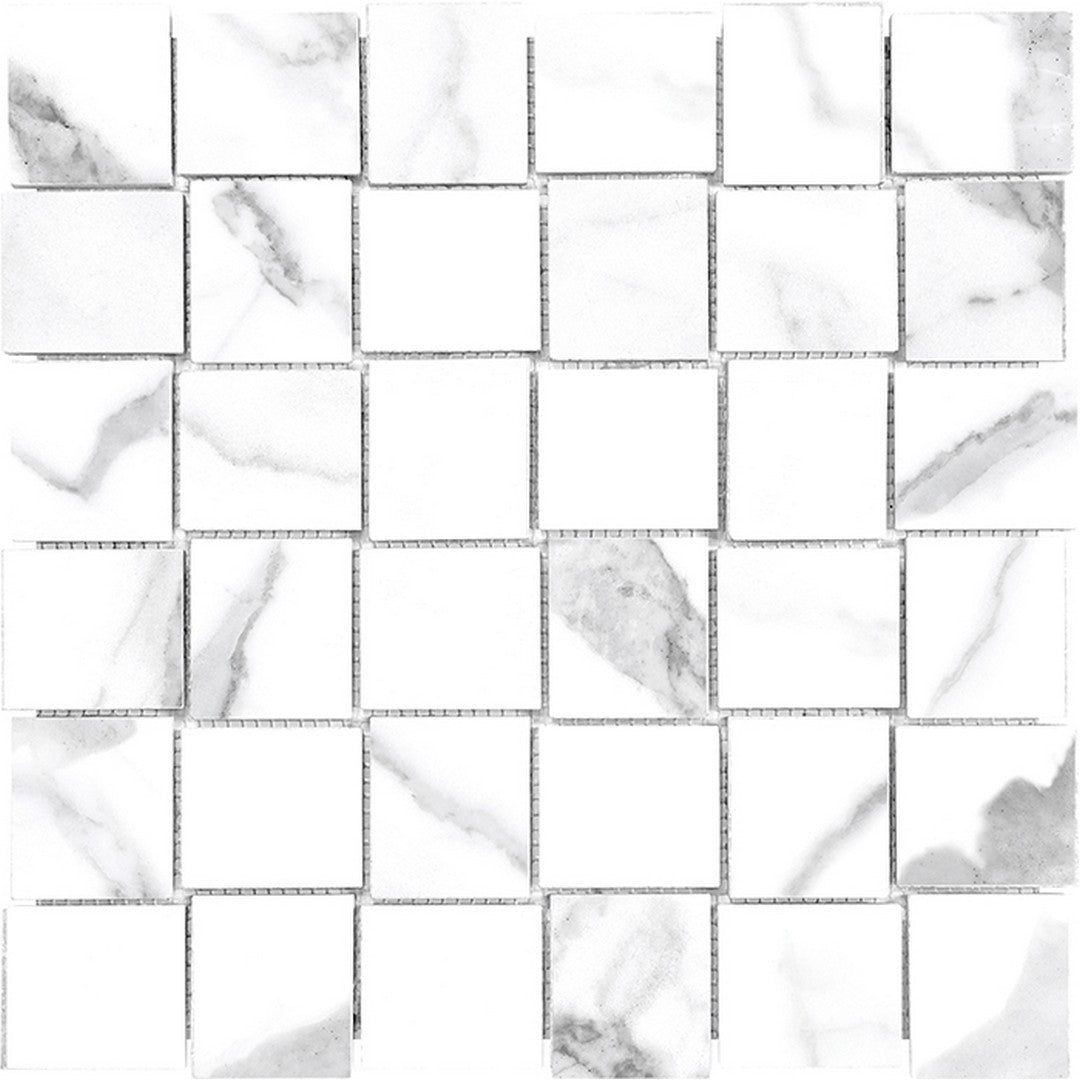 Tesoro 12" x 12" Mayfair Rectified Polished Basketweave Porcelain Mosaic