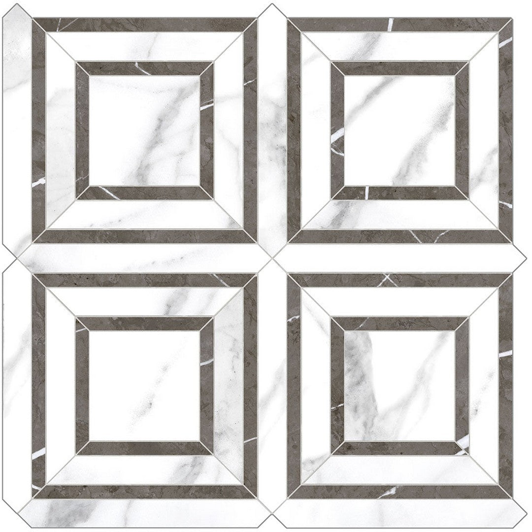 Tesoro 11.75" x 11.75" Mayfair Rectified Polished Piazza Porcelain Mosaic