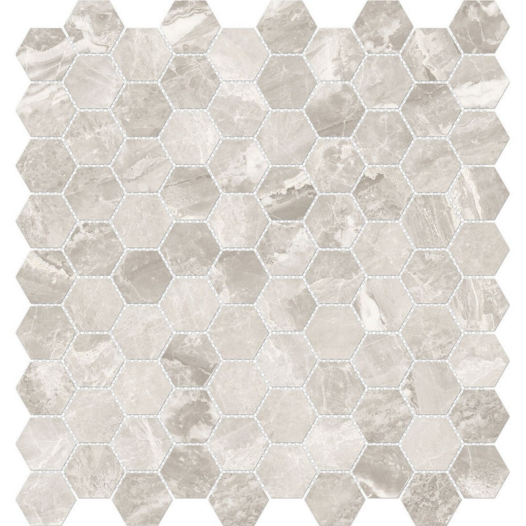 Tesoro 11.5" x 12" Mayfair Rectified Polished 1.25" Hexagon Porcelain Mosaic