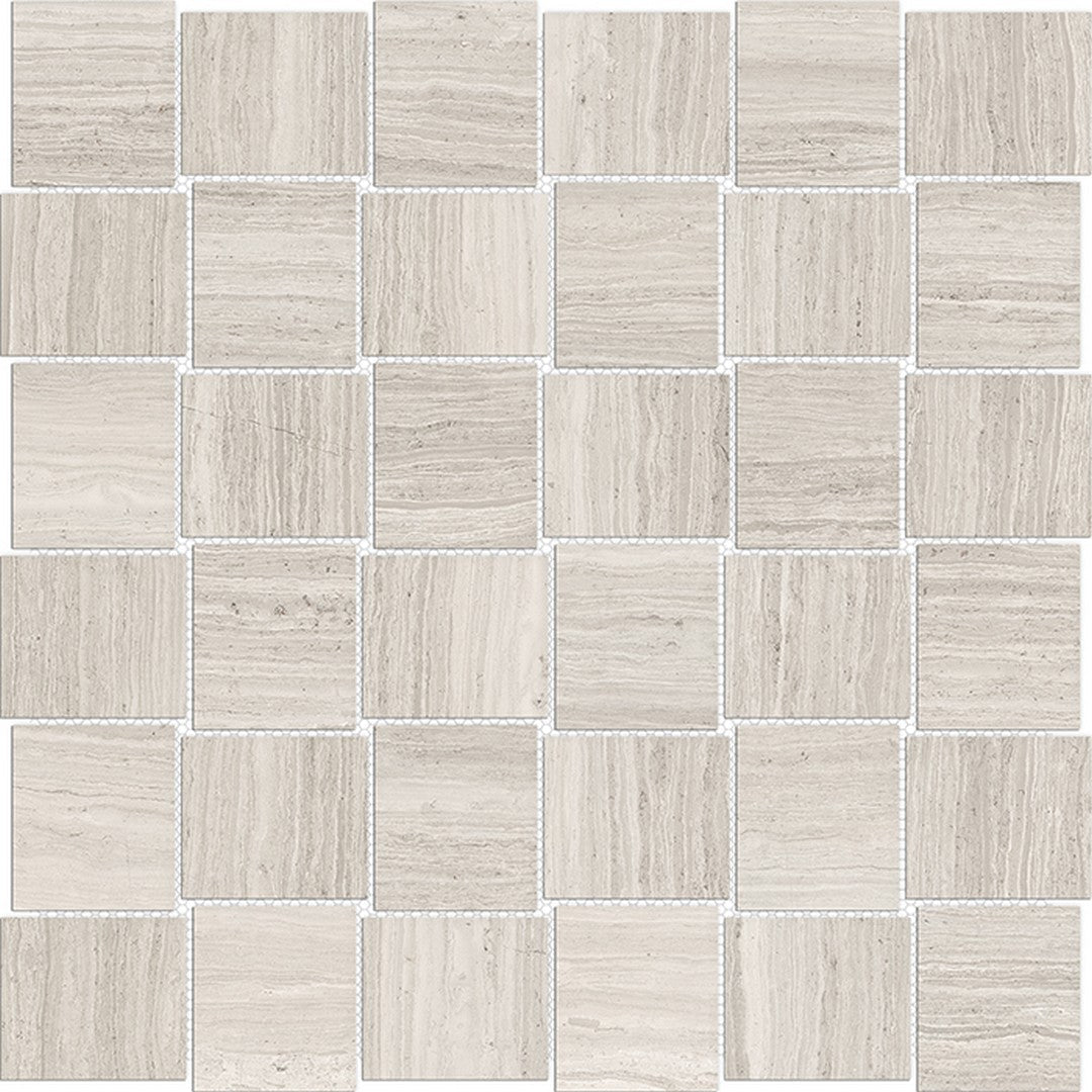 Tesoro 12" x 12" Mayfair Rectified Polished Basketweave Porcelain Mosaic
