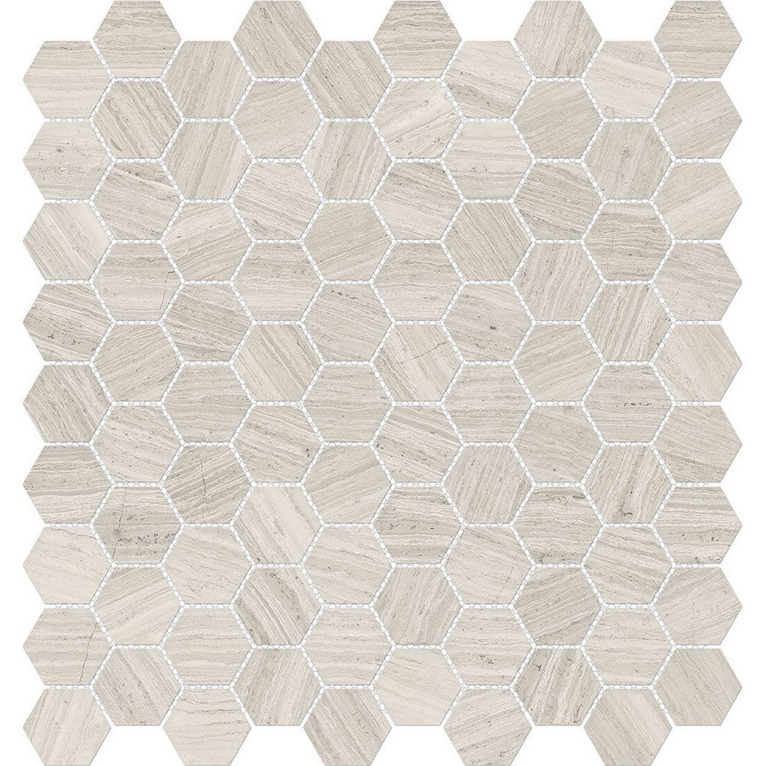 Tesoro 11.5" x 12" Mayfair Rectified Polished 1.25" Hexagon Porcelain Mosaic