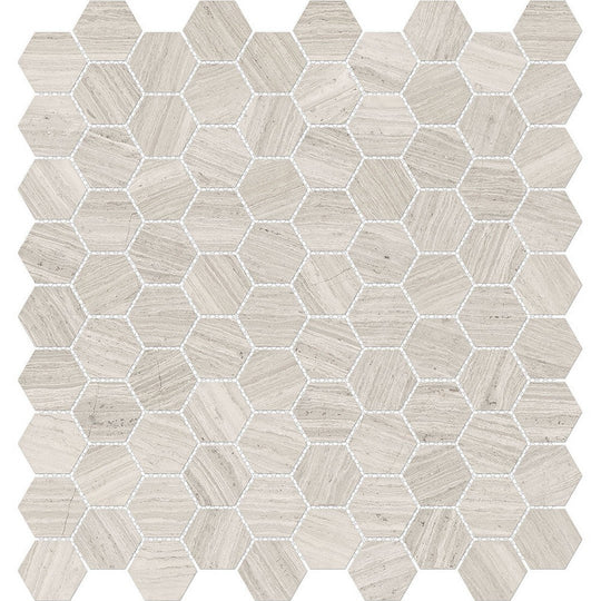 Tesoro 11.5" x 12" Mayfair Rectified Polished 1.25" Hexagon Porcelain Mosaic