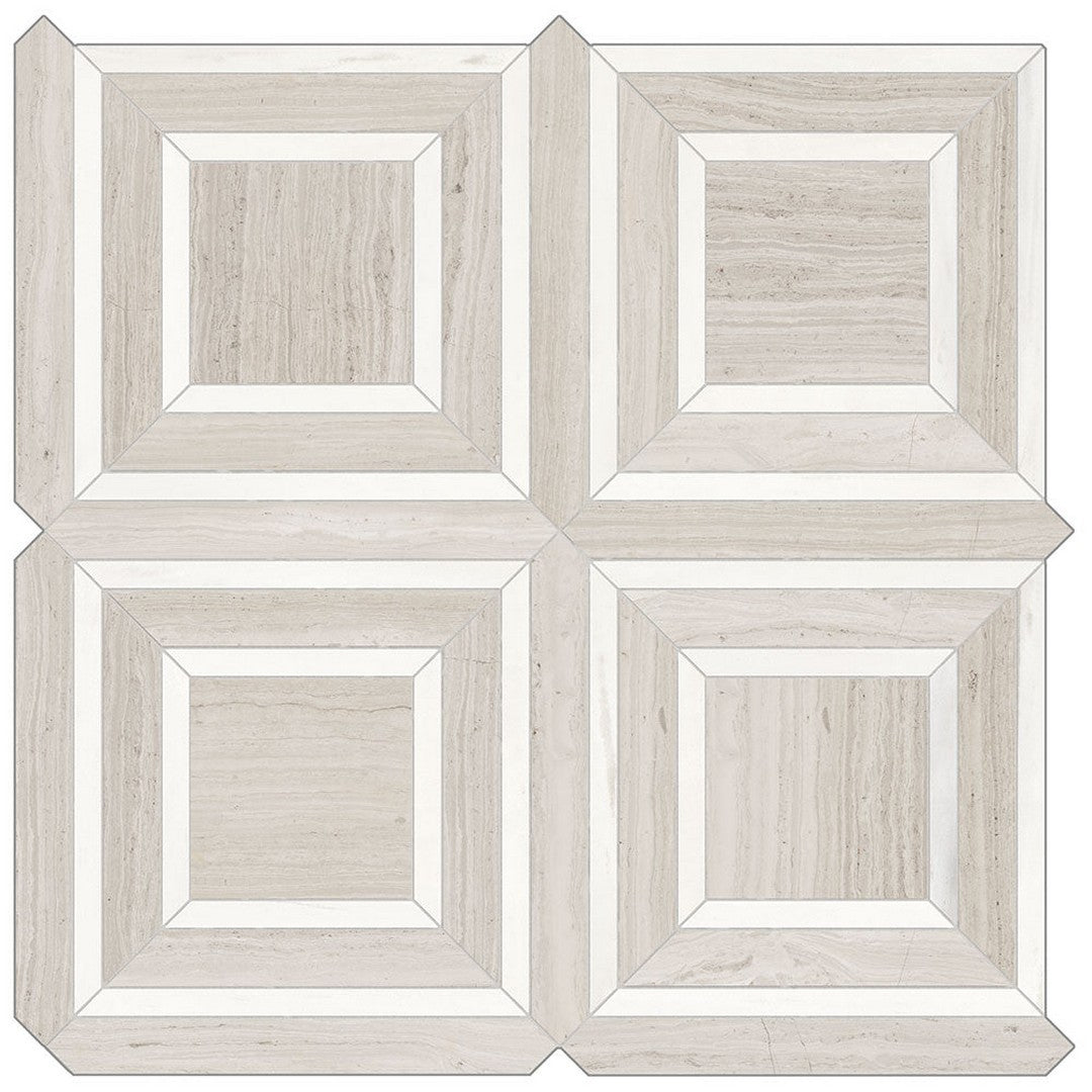 Tesoro 11.75" x 11.75" Mayfair Rectified Polished Piazza Porcelain Mosaic