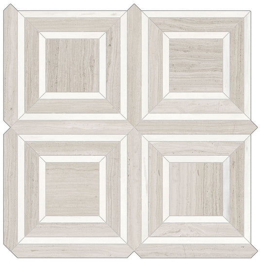 Tesoro 11.75" x 11.75" Mayfair Rectified Polished Piazza Porcelain Mosaic