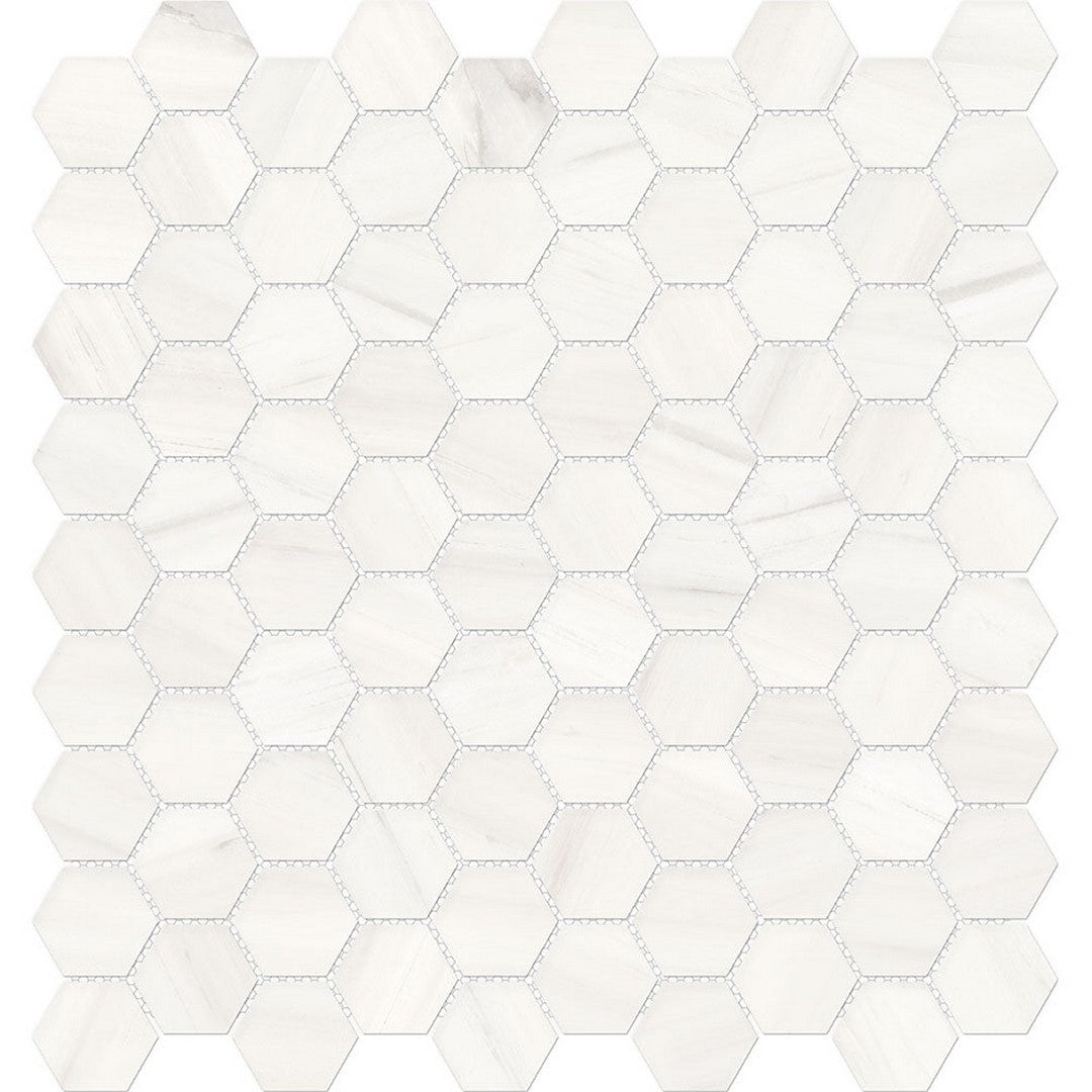 Tesoro 11.5" x 12" Mayfair Rectified Polished 1.25" Hexagon Porcelain Mosaic