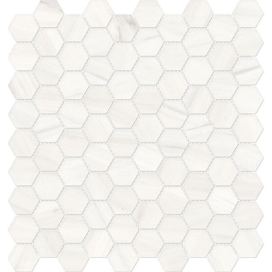 Tesoro 11.5" x 12" Mayfair Rectified Polished 1.25" Hexagon Porcelain Mosaic