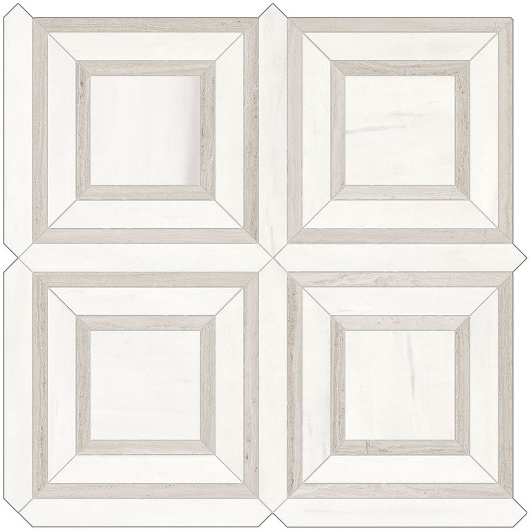 Tesoro 11.75" x 11.75" Mayfair Rectified Polished Piazza Porcelain Mosaic
