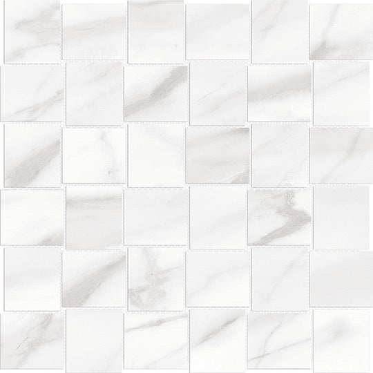 Tesoro 12" x 12" Mayfair Rectified Polished Basketweave Porcelain Mosaic